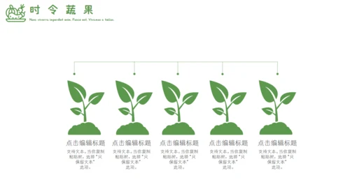 小清新手绘时令蔬果运营推广通用PPT模板