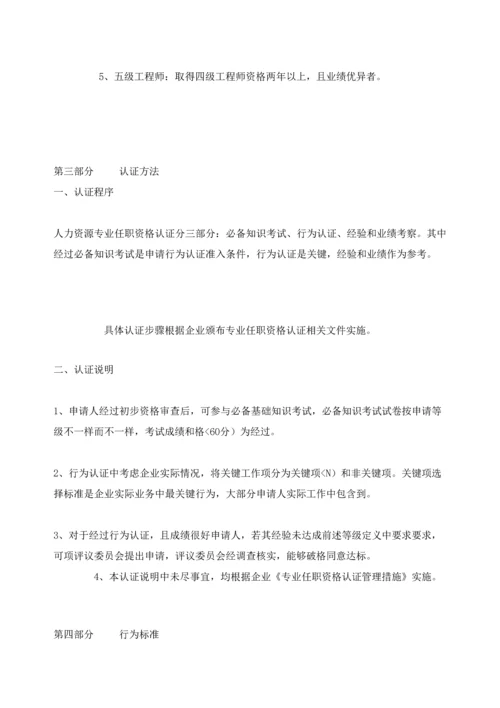 企业人力资源管理标准体系的模拟设计专项方案.docx