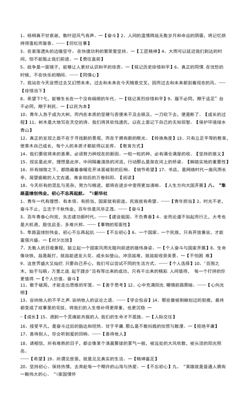 2022届高考作文素材备考：人民日报中的作文金句.docx