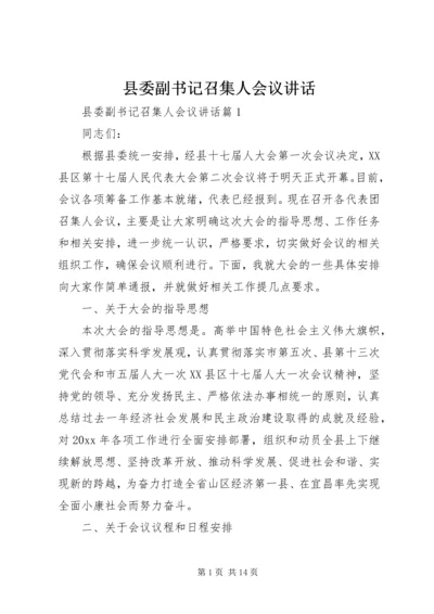 县委副书记召集人会议讲话.docx