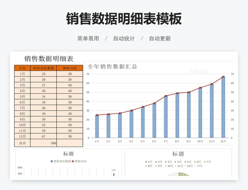 销售数据明细表模板
