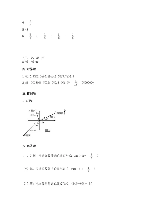 小学数学六年级上册期末测试卷精品（名校卷）