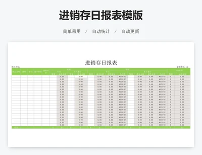 进销存日报表模版