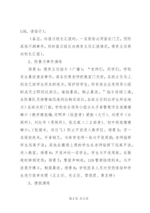 反恐防暴应急演练方案(初稿).docx