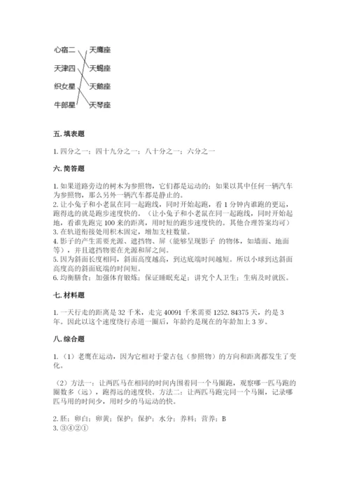 教科版小学科学三年级下册期末测试卷审定版.docx