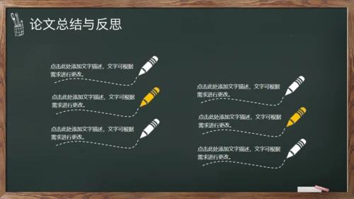 绿叶黑板毕业答辩通用PPT模板