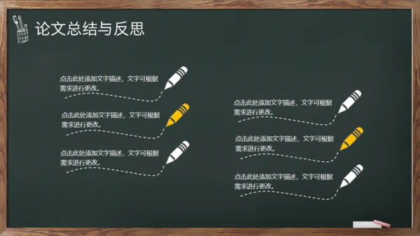 绿叶黑板毕业答辩通用PPT模板