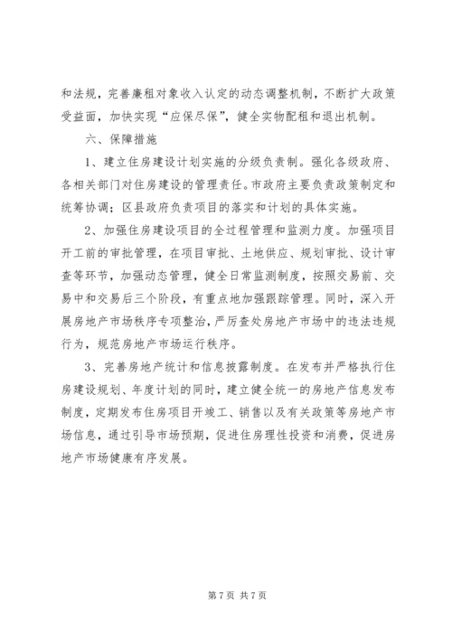 房管局住房建设计划.docx