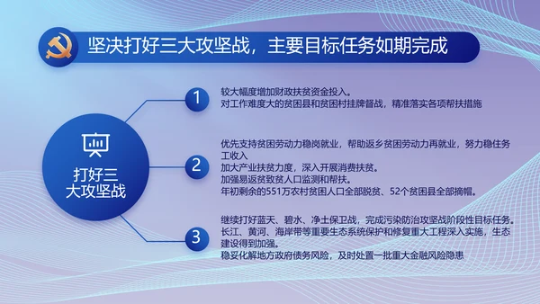蓝色大气党建党支部年终工作总结PPT