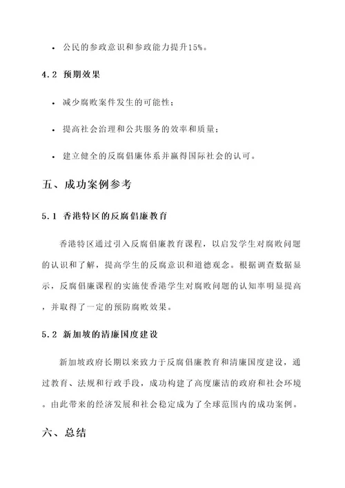 推进反腐倡廉教育方案