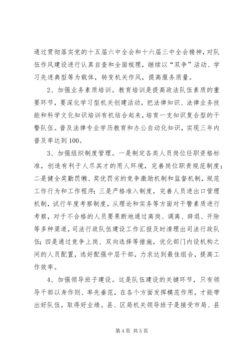 司法行政队伍建设工作汇报 (3).docx