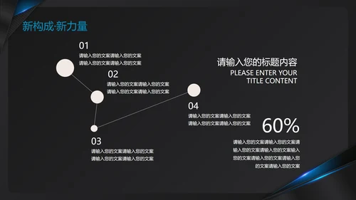 黑色商务风部门总结会议PPT模板
