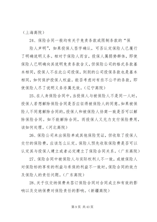 保险法疑难问题.docx