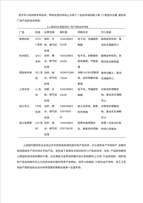 国内外电子提花机的发展研究现状分析