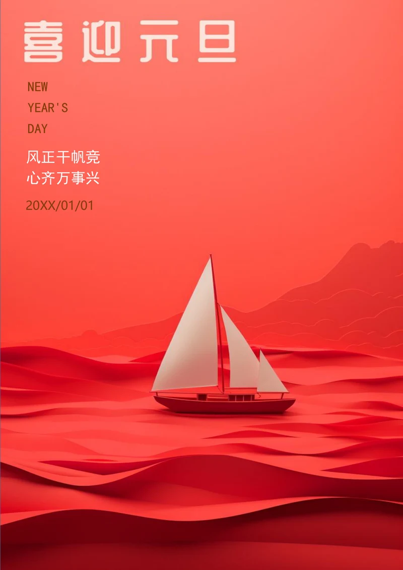 喜迎元旦简约元旦海报