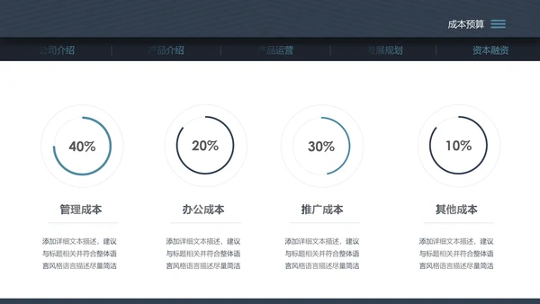 稳重详细内容商业计划书PPT模板