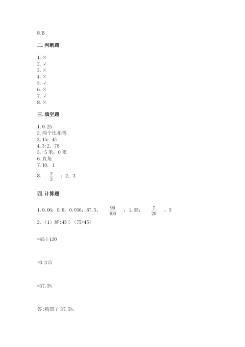 人教版六年级下册数学期末测试卷精品【易错题】.docx