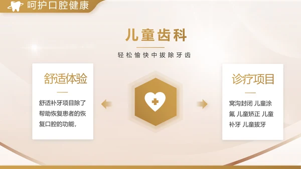 金色高档牙科口腔医学工作总结PPT