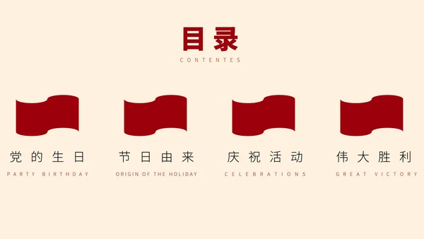 黄色手绘简约建党100周年PPT模板