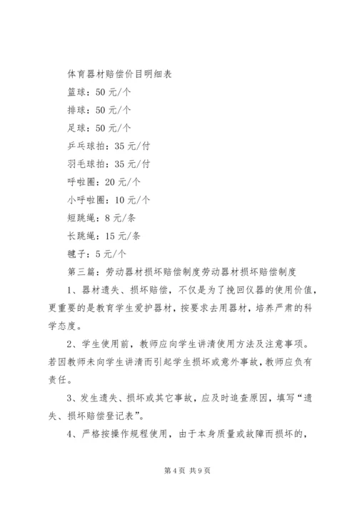 体育器材损坏赔偿及报损制度.docx
