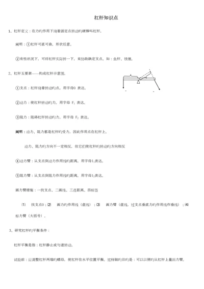 2023年杠杆知识点自归纳.docx