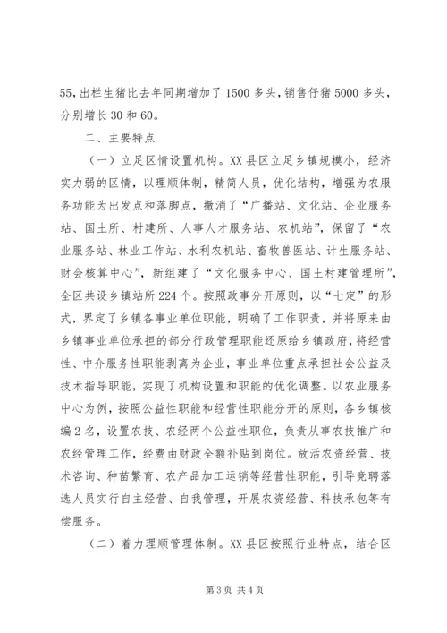 关于XX市XX县区乡镇事业单位机构改革的情况调查 (6).docx