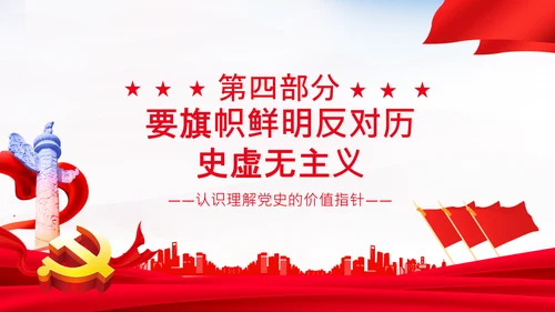 党支部坚持正确的党史观党课PPT课件