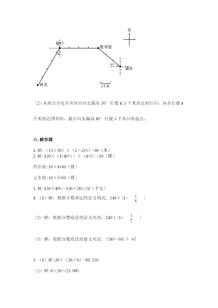 人教版小学六年级上册数学期末测试卷精品【综合题】.docx