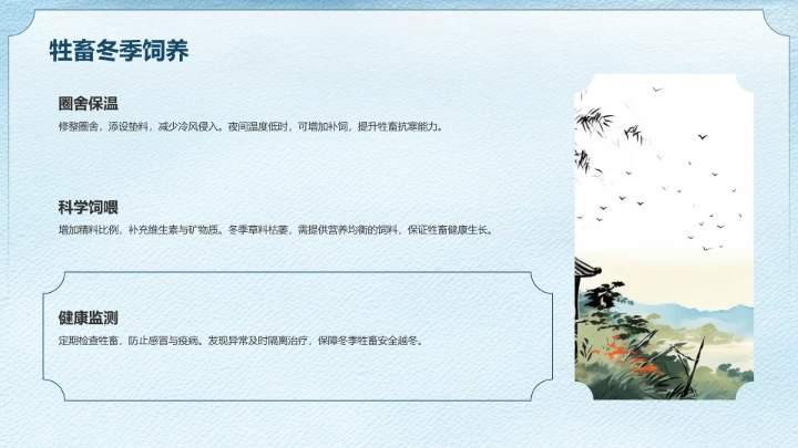 蓝色简约风立冬节气知识讲解