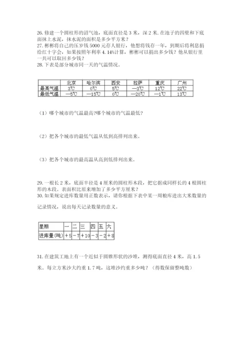六年级小升初数学解决问题50道（原创题）.docx