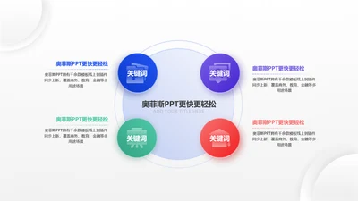 简约通用并列关系4项PPT单页
