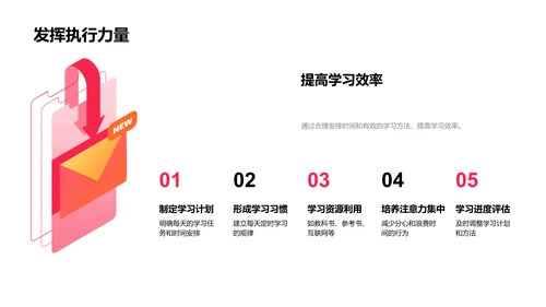 制定新学期学习计划PPT模板