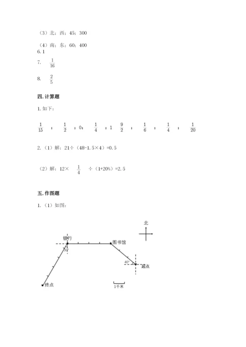 小学数学六年级上册期末卷附参考答案【完整版】.docx