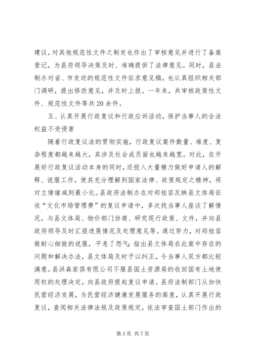 县年度行政执法责任制工作自查报告.docx