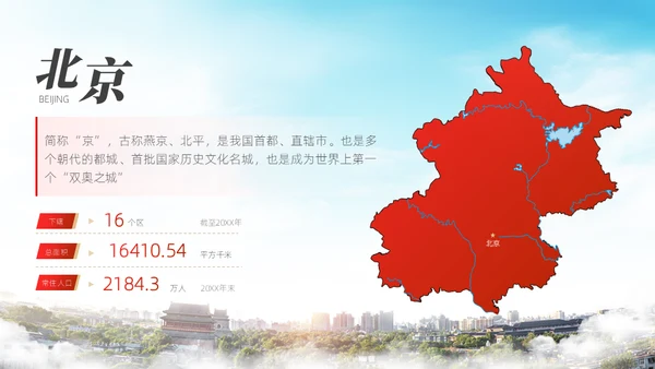 这里是北京城市介绍通用PPT模板