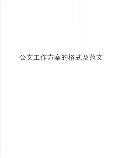 公文工作方案的格式及范文.docx