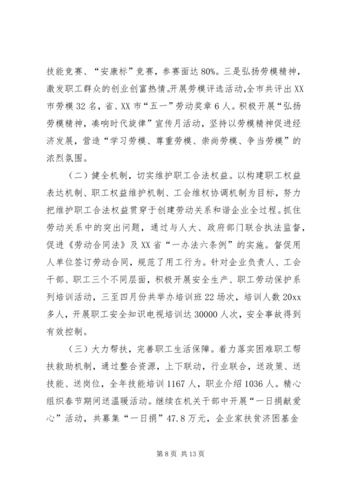 市总工会工作总结和工作计划.docx