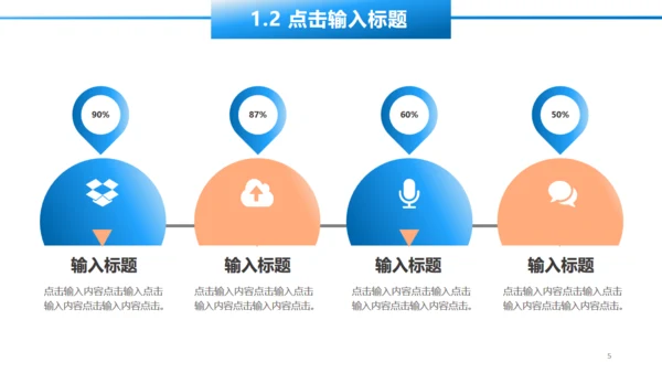 蓝色实用大气简约工作汇报通用PPT模板
