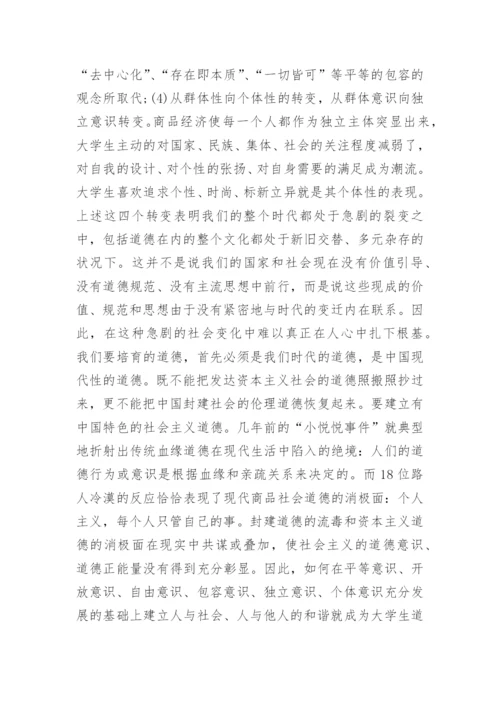 2021大学生道德教育论文.docx