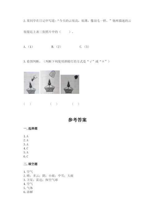 教科版三年级上册科学期末测试卷精品【b卷】.docx