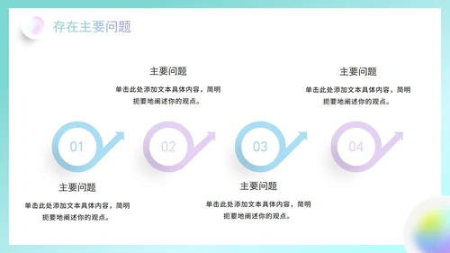 简约清新渐变弥散风毛玻璃工作复盘总结PPT模板