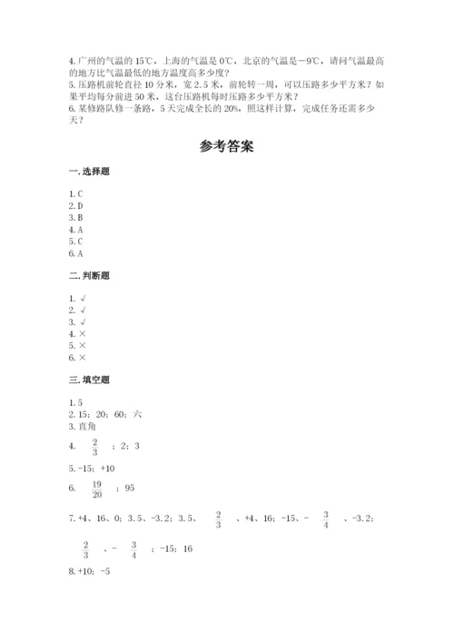 台安县六年级下册数学期末测试卷必考题.docx