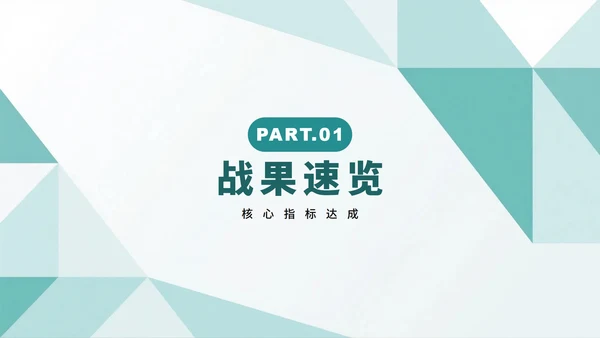 绿色简约商务风月度工作总结PPT模板
