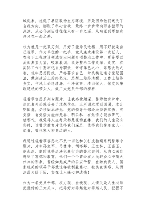 《零容忍》第二集《打虎拍蝇》观后感范文.docx