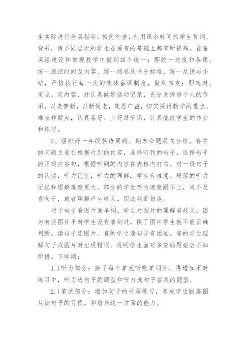小学英语备课组长工作总结.docx