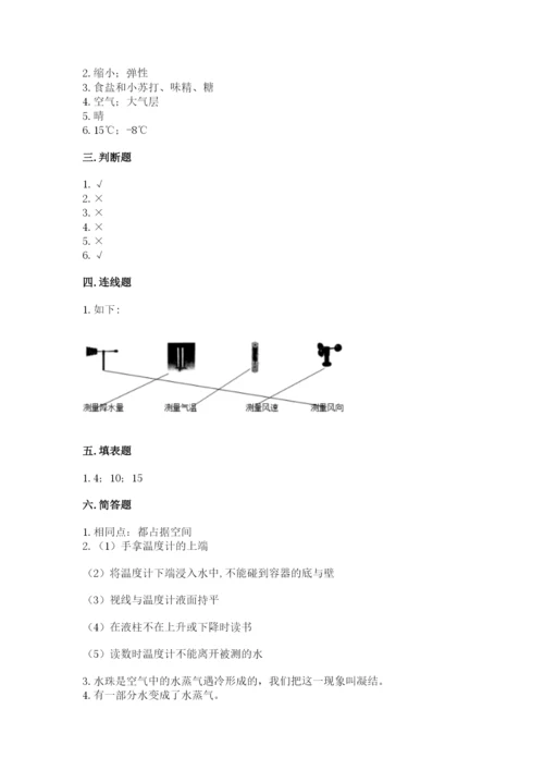 教科版小学三年级上册科学期末测试卷（轻巧夺冠）.docx