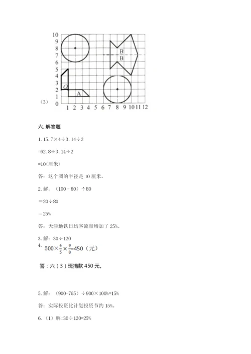 人教版数学六年级上册期末测试卷（有一套）word版.docx