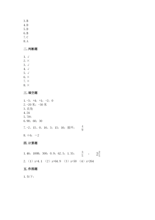 北师大版小学六年级下册数学期末综合素养测试卷附答案【b卷】.docx