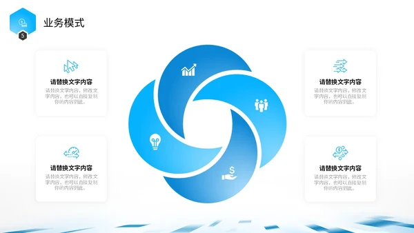 蓝色简约几何渐变色块飞速光效科技公司企业介绍PPT公司介绍