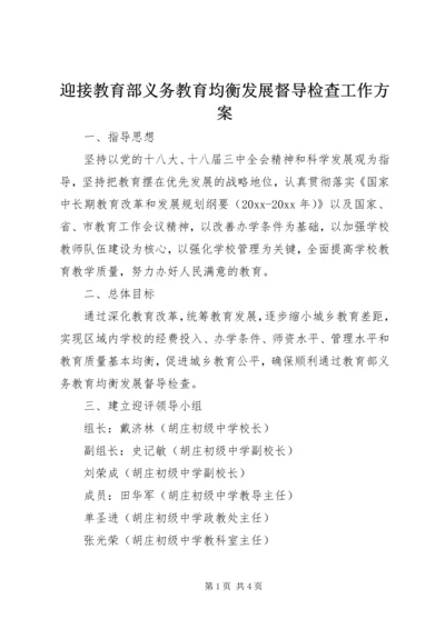 迎接教育部义务教育均衡发展督导检查工作方案.docx